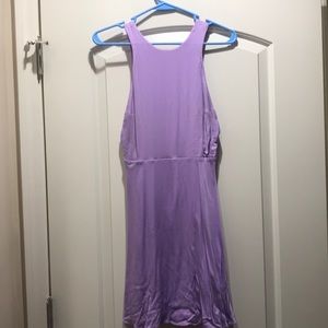 Purple Urban Outfitters dress.